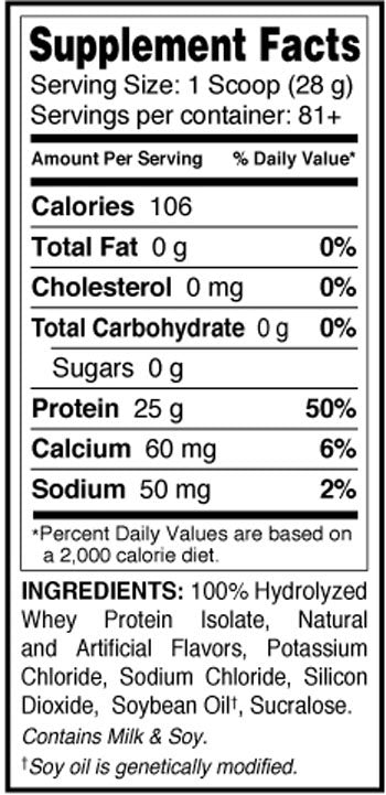 Dymatize ISO-100 Facts