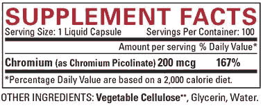 Nutrex Lipo 6 Chromium Nutrition Facts