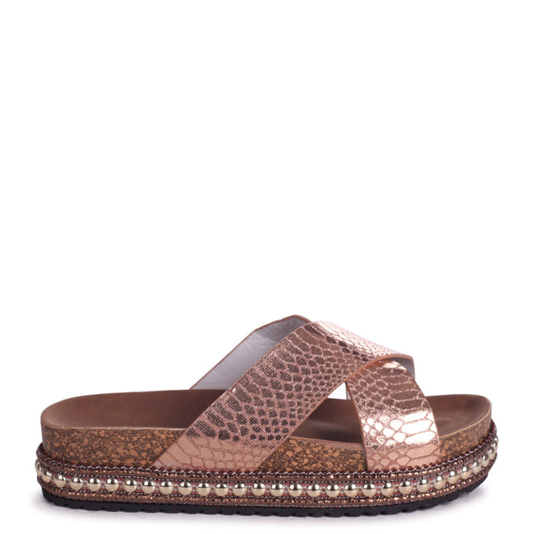 oasis rose gold sandals