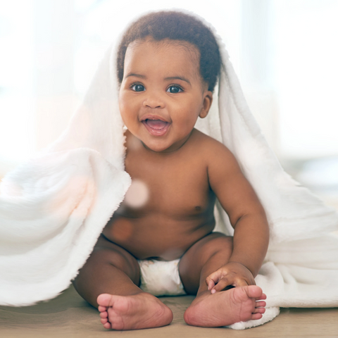 clean baby after a colloidal oatmeal bath