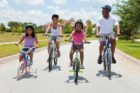 Taking the kids out bike riding for some exercise