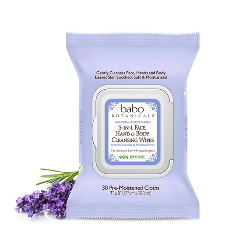 Babo Botanicals 5-in-1 face, hand & body cleansing wipes