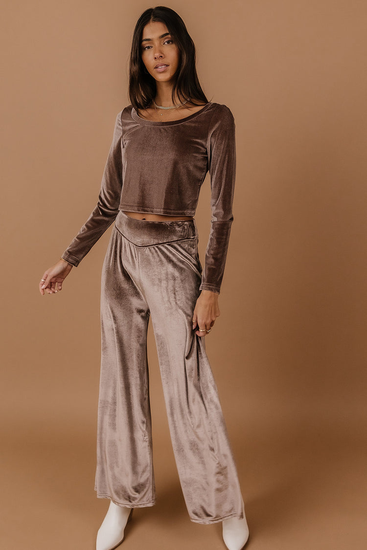 Kira Velour Set in Blue - FINAL SALE