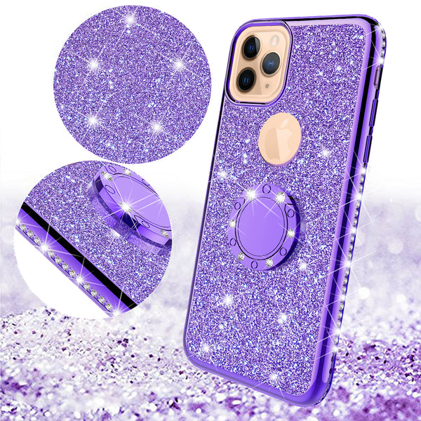 Apple iPhone 11 Pro Case, Glitter Cute Phone Case Girls with Kickstand