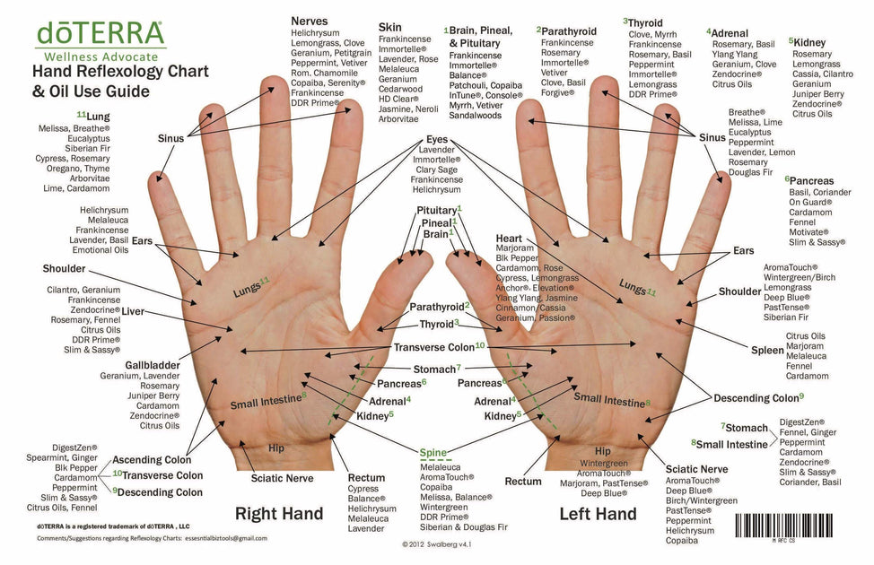 Hand And Foot Reflexology On Cardstock 85x55 Sheet