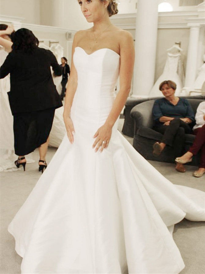 mermaid wedding dress sweetheart neckline