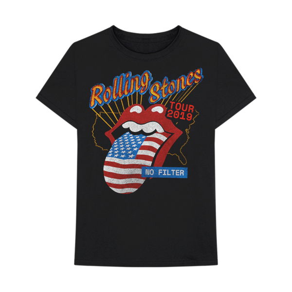 rolling stones red white and blue shirt