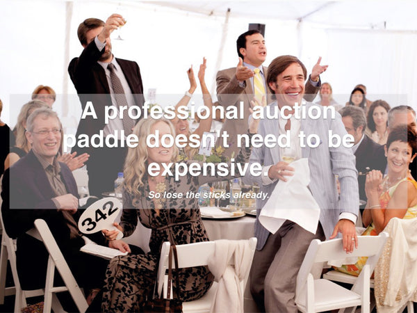 Professional Auction Paddles - Lose the sticks! Learn more here