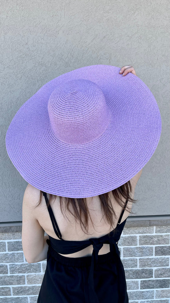 Oversized Straw Hat | Style 3045 - Lilac