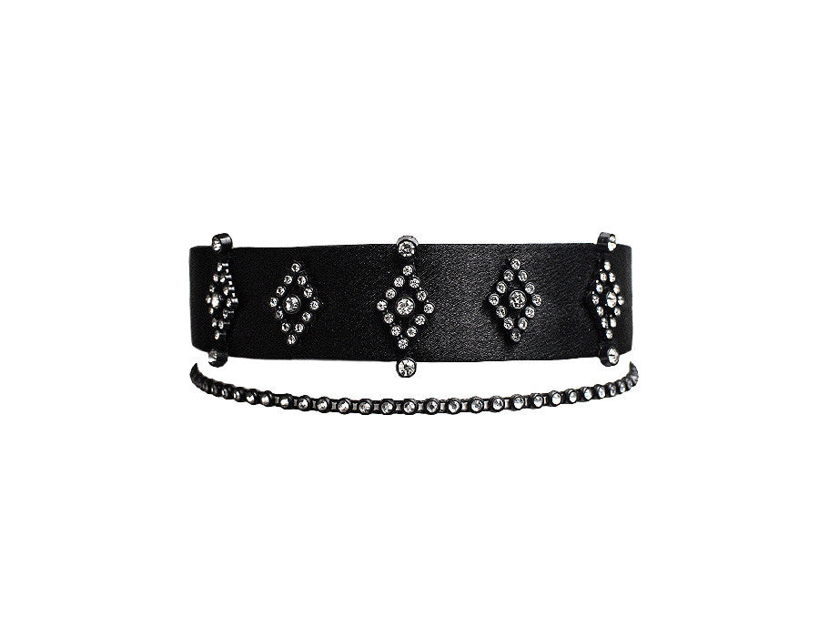 black silk choker