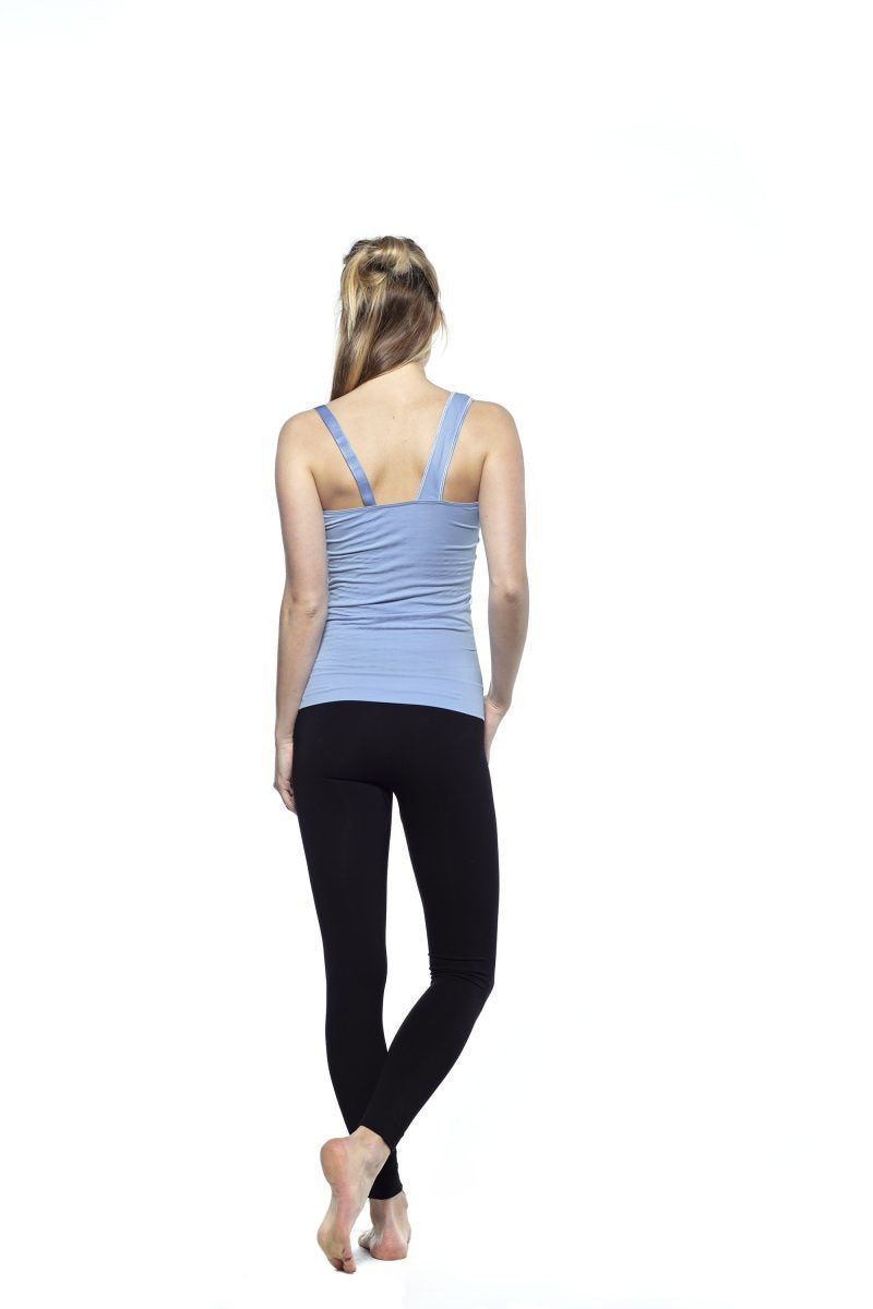 RUN & RELAX // ONE SHOULDER TOP - ICE BLUE