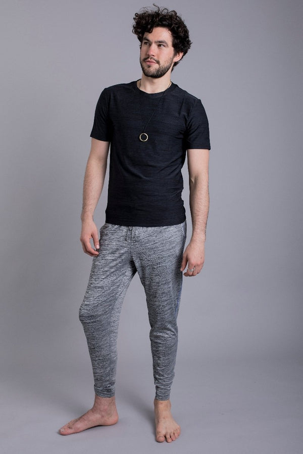 SEA YOGI // Cobra Yoga Shirt for Men in Black by Ohmme, Online Yoga Shop, front