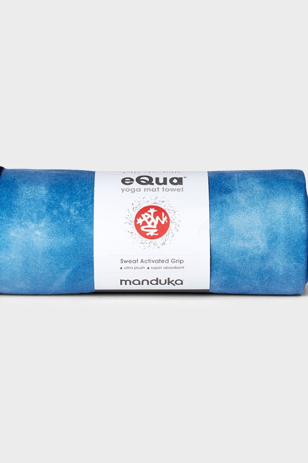 MANDUKA // eQUA HAND YOGA TOWEL - CAMO TIE DYE BLUES