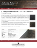 Charred Oak Whiskey Barrel Stave Flooring