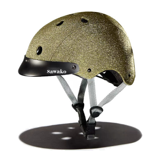 gold bike helmet