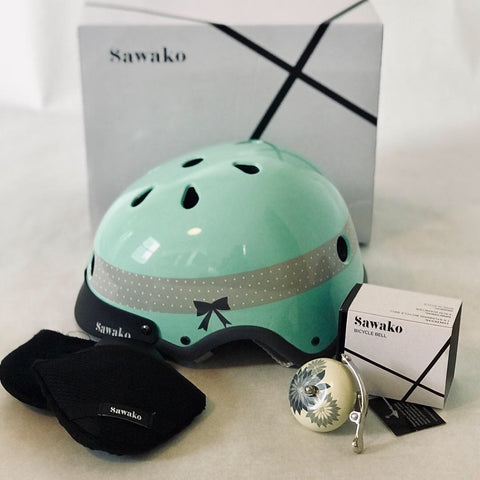 Sawako helmet and bell and ear muffs set