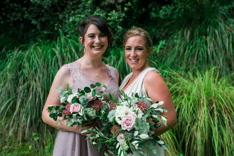 Sarah Bride and Bridesmaid