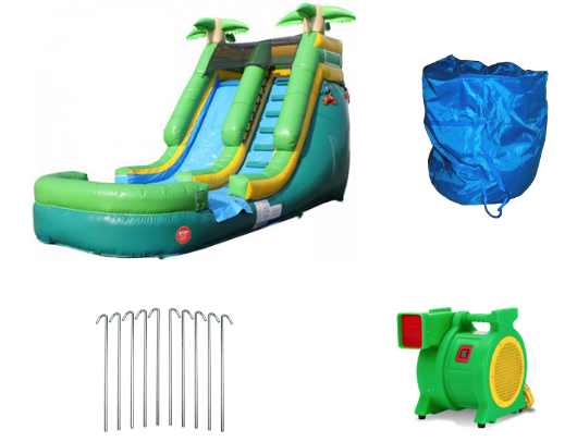  13'H Inflatable Water Slide Wet n Dry W-351 product images - The Outdoor Play Store