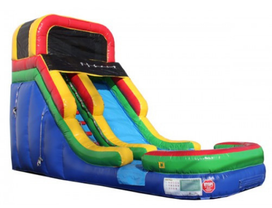 16'H Rainbow Inflatable Slide Wet/Dry