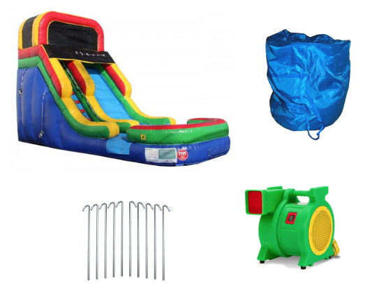 16'H Rainbow Inflatable Slide Wet/Dry product images