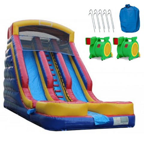 20'h dual lane inflatable commercial water slide