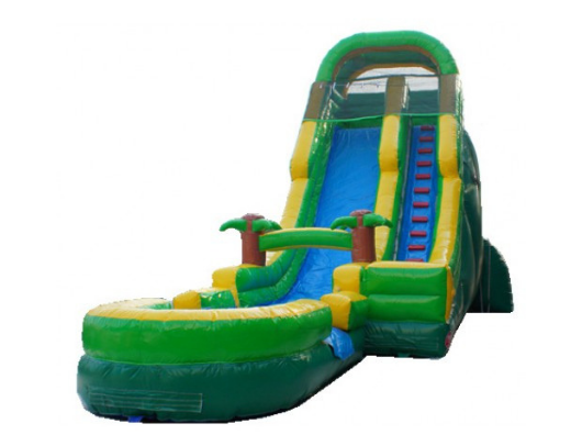 22'h palm tree screamer inflatable slide wet n dry