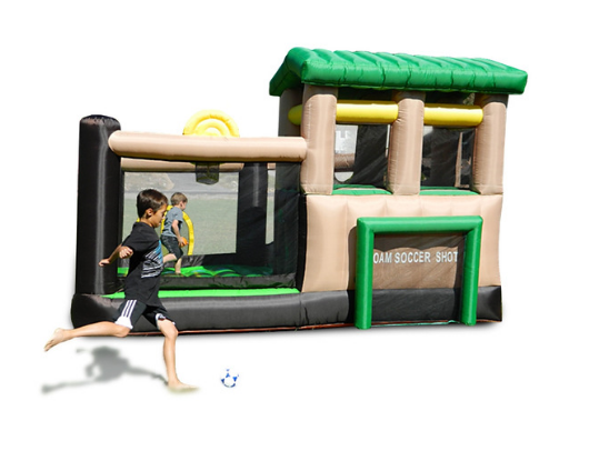 Island Hopper Fort All Sport 7 Activity Bounce House playing soccer