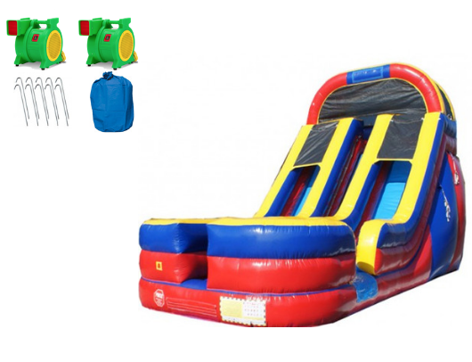 W-031 18' 2 Lane Commercial Inflatable Water Slide