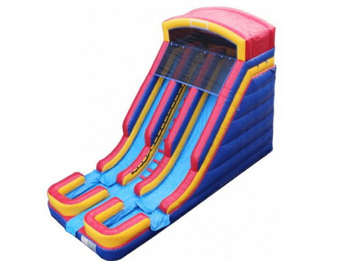 commercial inflatable water slide with dual lanes