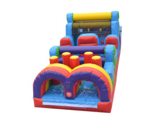 inflatable obstacle course that is 40'L by moonwalk usa