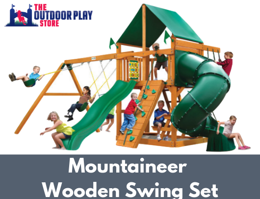 Gorilla Playsets Mountaineer Wooden Swing Set For Sale