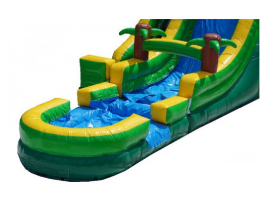 palm tree screamer inflatable slide with removable pool