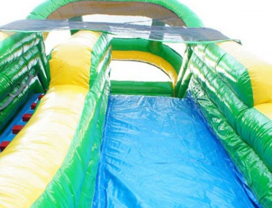 tropical screamer inflatable slide can be used both wet and dry