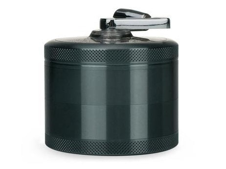 Four-Piece Herb Grinder with Rotary Crank Handle