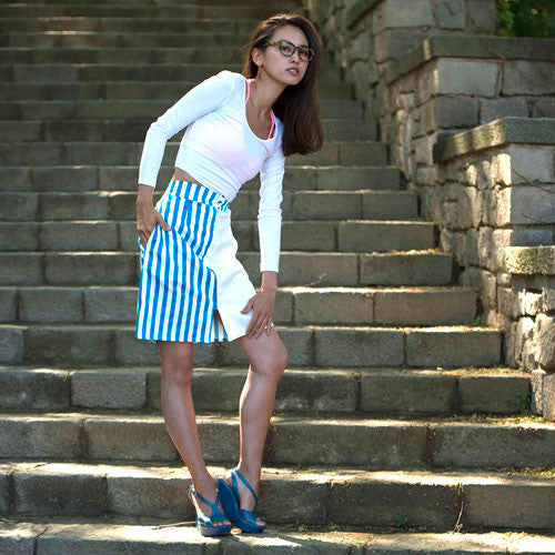 striped skirt dress