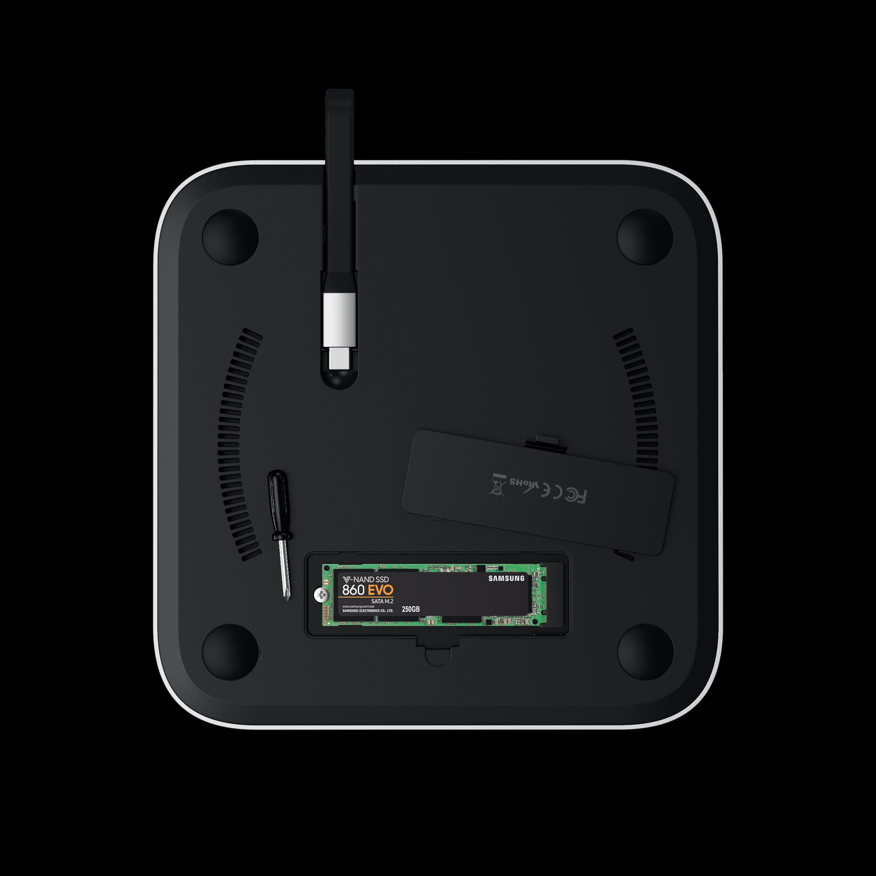 Stand & Hub for Mac Mini with SSD Enclosure