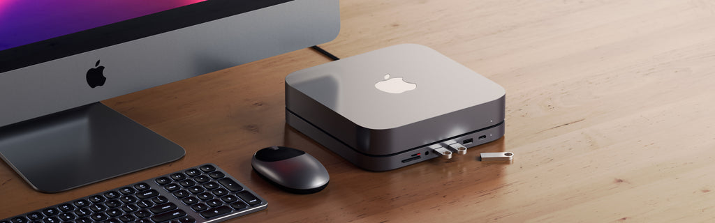 Type-C Aluminum Stand & Hub for Mac Mini