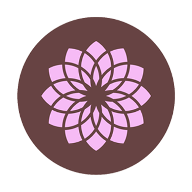 illustration of Crown Chakra brown purple