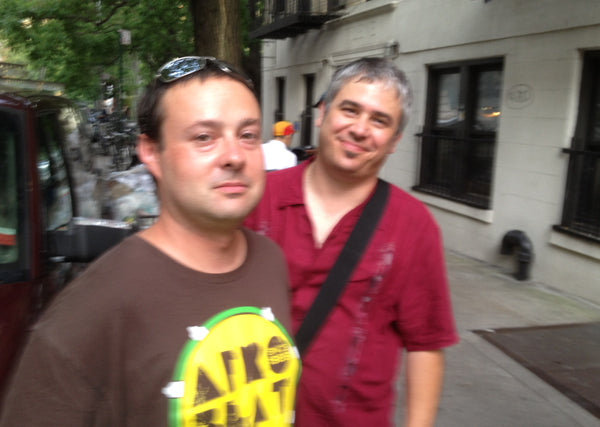 Peace & Rhythm street team, DJs Andujar & Bongohead, NYC. Photo by Larry Grogan.