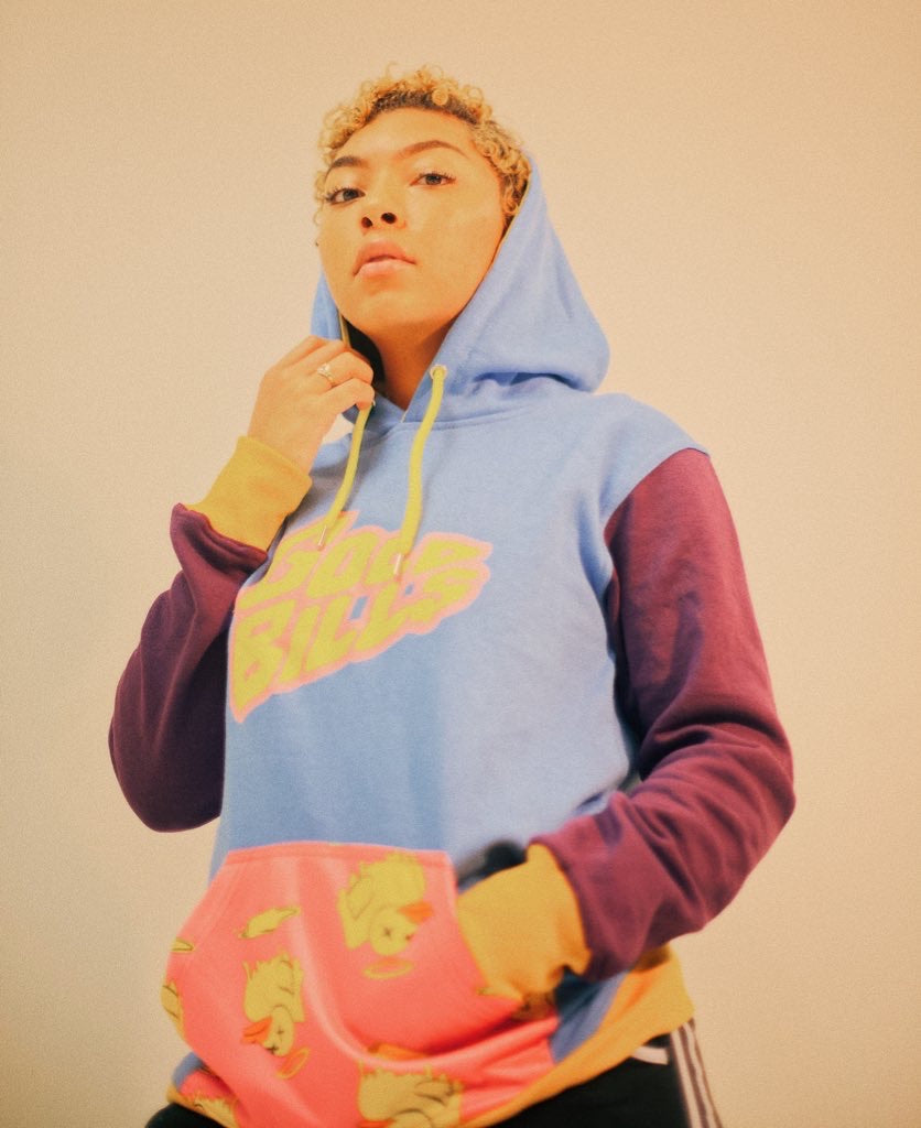 pink bills hoodie