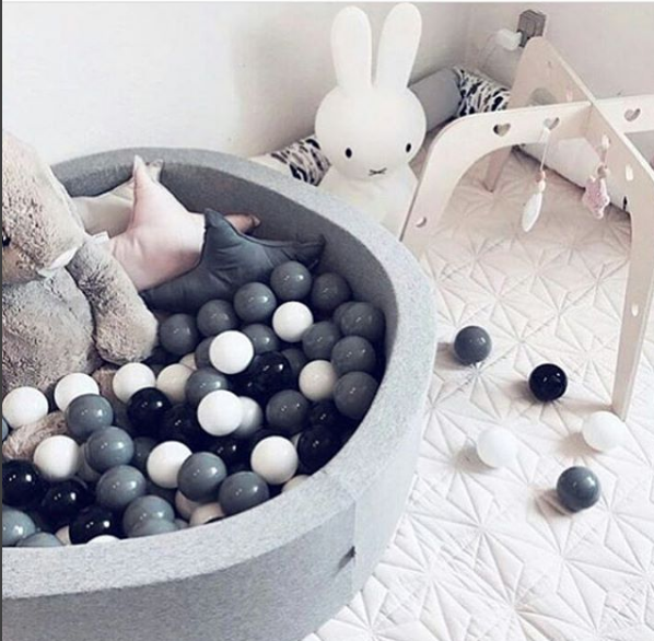 grey baby ball pit