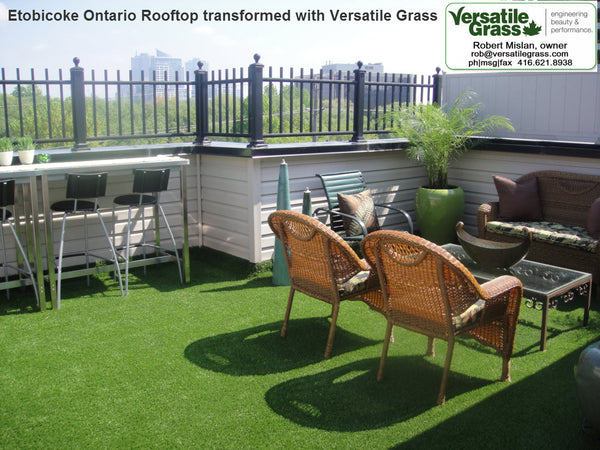 balcony terrace deck rooftop Versatile synthetic artificial grass turf Toronto GTA Ontario