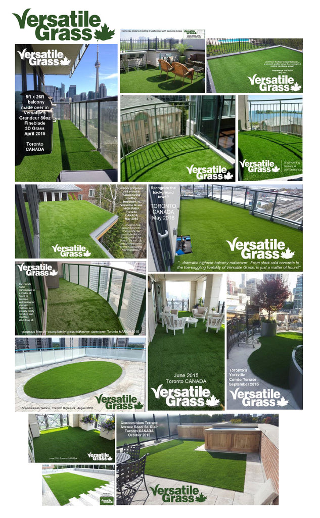 balconies terraces decks Versatile synthetic artificial grass turf Toronto GTA Ontario