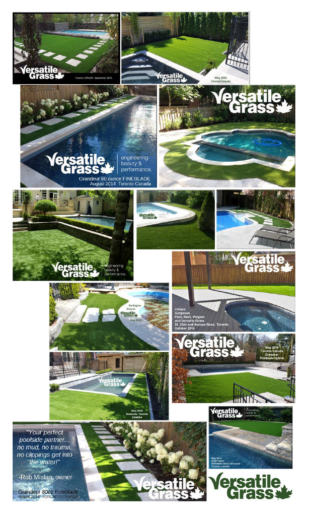 Swimming Pools backyards Versatile synthetic artificial grass turf Toronto GTA Ontario