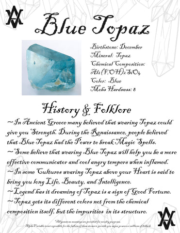 #BlueTopaz #Topaz #Crystals #Gemstones #Folklore #GemstoneMeaning #AlphaVariable