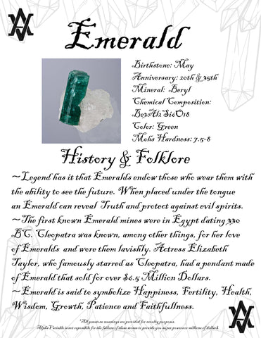 #Emerald #Crystals #Gemstones #Folklore #GemstoneMeaning #AlphaVariable