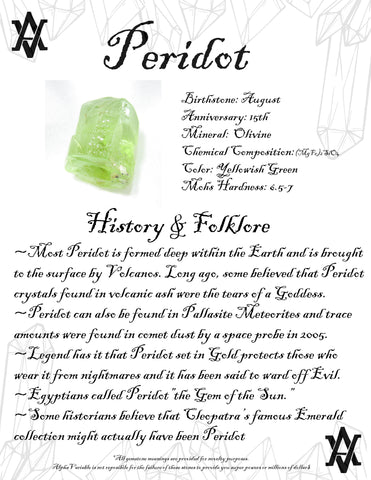 #Peridot #Crystals #Gemstones #Folklore #GemstoneMeaning #AlphaVariable