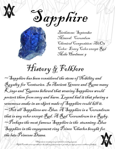 #Sapphire #Crystals #Gemstones #Folklore #GemstoneMeaning #AlphaVariable