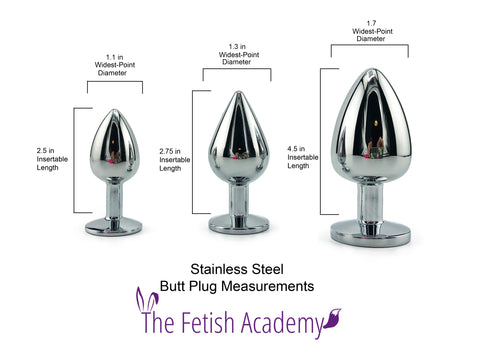 Stainless Steel Plug Sizes