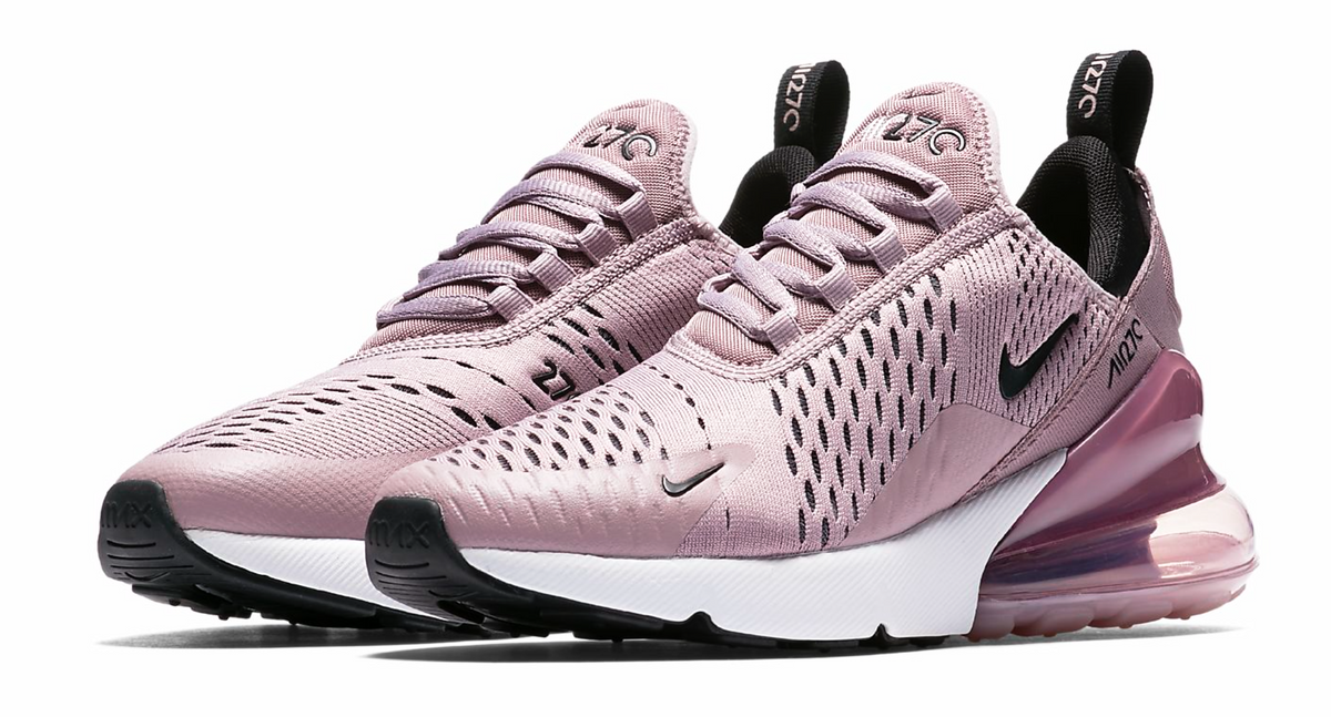 nike white & pink air max 270 knit trainers junior